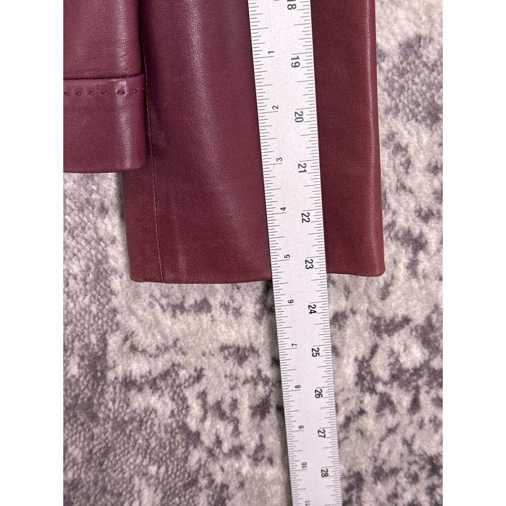 MaxMara Plum Leather Jacket - Picture 5 of 10